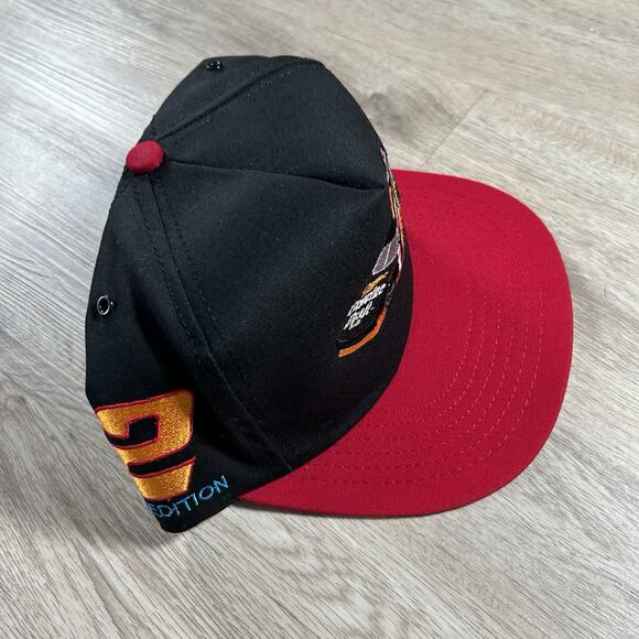 Vintage Rusty Wallace Hat Snapback NASCAR Racing Miller Black Red Made in USA‎ - Picture 7 of 8